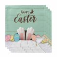 thumbnail image 1 of Happy Easter Cloth Napkins, Colorful Spring Eggs Green Wooden Washable and Reusable Dinner Napkins Set of 4, Table Napkin for Kitchen Party Birthday Wedding Hotel Housewarming 20"x20", 1 of 9