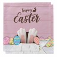 thumbnail image 1 of Happy Easter Cloth Napkins, Colorful Spring Eggs Pink Wooden Washable and Reusable Dinner Napkins Set of 2, Table Napkin for Kitchen Party Birthday Wedding Hotel Housewarming 20"x20", 1 of 9