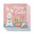 thumbnail image 1 of Happy Easter Cloth Napkins, Cute Bunny Colorful Eggs Spring Flowers Pink Blue Washable and Reusable Dinner Napkins Set of 4, Table Napkin for Kitchen Party Birthday Wedding Hotel Housewarming 20"x20", 1 of 9