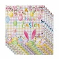 thumbnail image 1 of Happy Easter Cloth Napkins, Spring Bunny Colorful Eggs Flower Plaid Washable and Reusable Dinner Napkins Set of 6, Table Napkin for Kitchen Party Birthday Wedding Hotel Housewarming 20"x20", 1 of 9