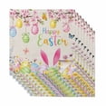 thumbnail image 1 of Happy Easter Cloth Napkins, Spring Farmhouse Bunny Eggs Flower Beige Washable and Reusable Dinner Napkins Set of 8, Table Napkin for Kitchen Party Birthday Wedding Hotel Housewarming 20"x20", 1 of 9