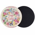 thumbnail image 1 of Happy Easter Coasters Set of 2, Absorbent Coasters for Drinks, Spring Flower Pastoral Butterfly Retro Beige Coaster for Desk Coffee Table Protection, Home Decor House Warming Gifts 4", 1 of 8