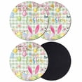 thumbnail image 1 of Happy Easter Coasters Set of 4, Absorbent Coasters for Drinks, Spring Bunny Eggs Flower Sage Green Plaid Coaster for Desk Coffee Table Protection, Home Decor House Warming Gifts 4", 1 of 8