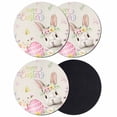thumbnail image 1 of Happy Easter Coasters Set of 4, Absorbent Coasters for Drinks, Spring Rustic Easter Bunny Eggs Floral Burlap Coaster for Desk Coffee Table Protection, Home Decor House Warming Gifts 4", 1 of 8