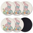 thumbnail image 1 of Happy Easter Coasters Set of 6, Absorbent Coasters for Drinks, Spring Polka Dots Bunny Easter Eggs Rustic Coaster for Desk Coffee Table Protection, Home Decor House Warming Gifts 4", 1 of 8