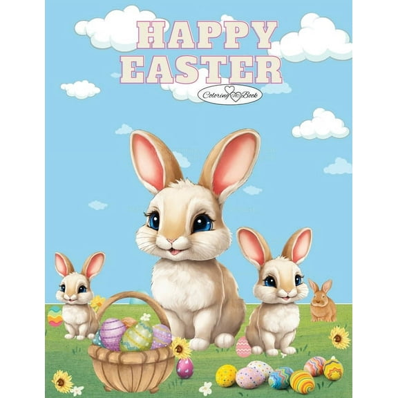 Happy Easter Coloring Book For Kids, (Paperback)
