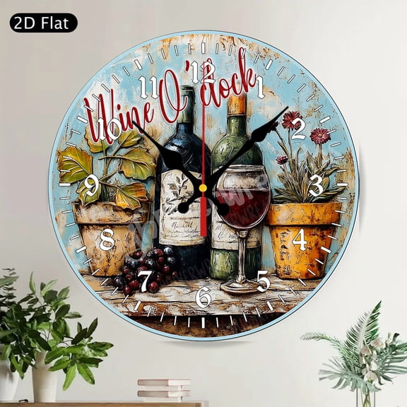 Happy Easter Cupcake Easter Eggs Silent Round Wall Clock Farmhouse Spring Decor