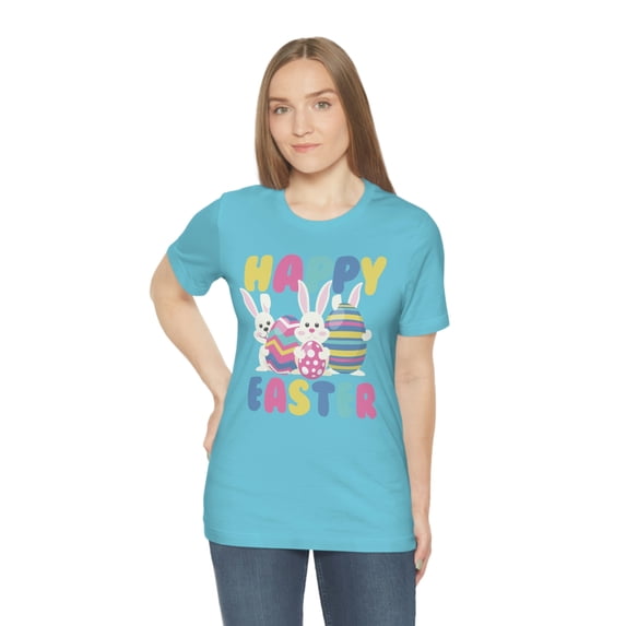 Happy Easter Cute Bunny Rabbit Egg Holiday Tee Shirt