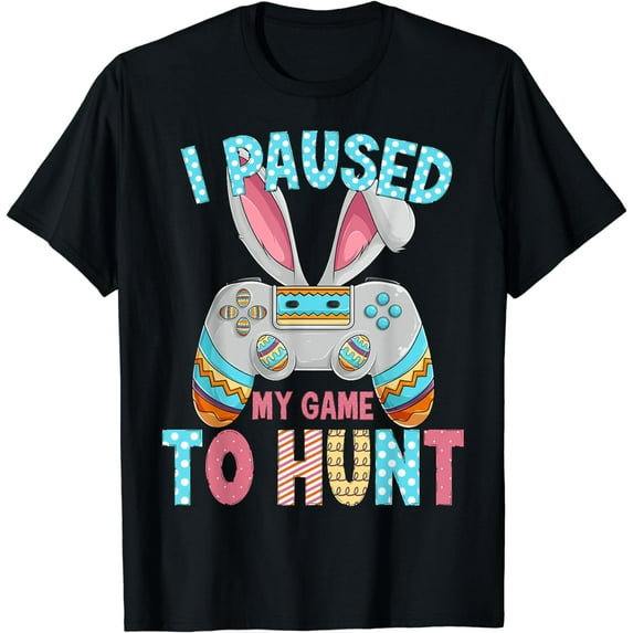 Happy Easter Day Bunny Egg Funny Teen Boys Men Kids Gamer T-Shirt