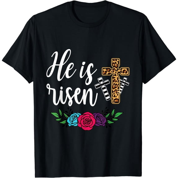 Happy Easter Day Christian Cross Ester T-shirt, He is Risen T-Shirt
