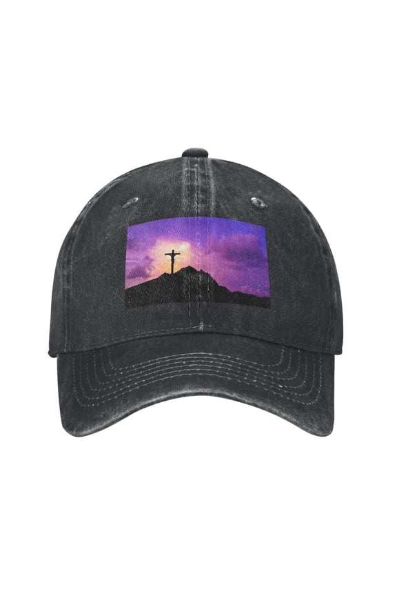 Happy Easter Day Cross Baseball Cap Men'S Women'S Fashion Hat Vintage Adjustable Unisex Casquette