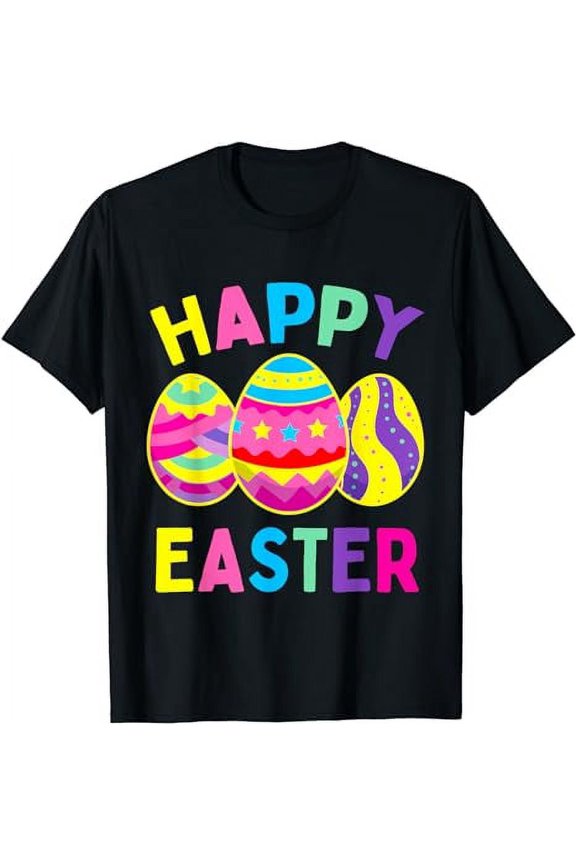 Happy Easter Day, Cute Colorful Egg Hunting Women Men T-Shirt