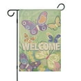 thumbnail image 1 of Happy Easter Day Garden Flag Linen Outdoor Flag Season Spring Butterfly Yard Flags Double Sided House Flag for Home,indoor ,12.5''×18''in., 1 of 4