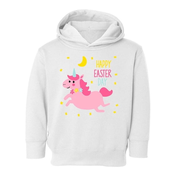 Happy Easter Day Unicorn Hoodie Toddler - Toddler Hoodie, White