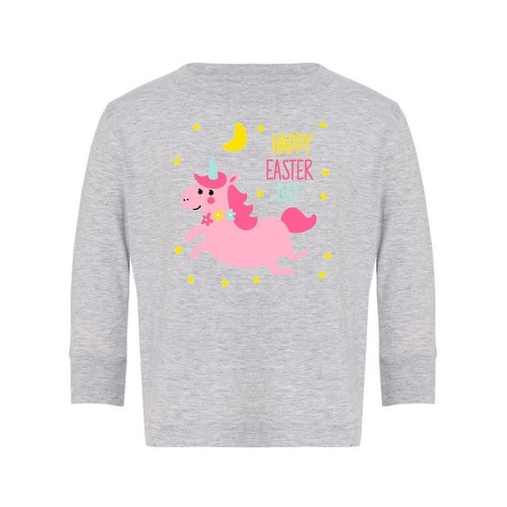Happy Easter Day Unicorn Long Sleeve Toddler -Image by Shutterstock, 2 Toddler