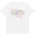 thumbnail image 1 of Happy Easter Day Unisex Short Sleeve Organic Cotton T-Shirt, Eco Friendly T-Shirt Printing, for Women and Men, 1 of 4