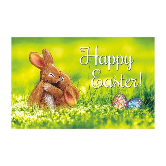 Happy Easter Decorations Backdrop Banner, Wall Background Photography Cute Bunny Banner Party Decor, Easter Eggs Wall Supplies Spring Indoor Outdoor Garden Outside Children -70.9x45.3 inch