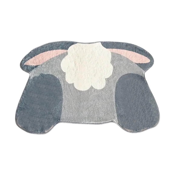 Happy Easter Decorative Door Mat Bunny Eggs Welcome Doormat for Indoor Outdoor, Non-Slip Washable for Porch Front Door Easter Spring Bunny Tail Plush Cotton Rug Spring Rabbit Floor Mats 20" X 32"