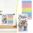 thumbnail image 1 of Happy Easter Dish Towels Set of 2 Bunny Sweet Stripes Kitchen Towels Drying Hand Towels 15.7"x23.6" Rabbit Eggs Tulip Baking Cooking Cloth for Easter Decorations(I), 1 of 9