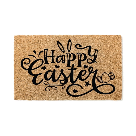 Happy Easter | Easter Gift | Holiday Welcome Mat | Custom Door Mat | Easter Decor Doormat | Cute Spring Easter Door Mat