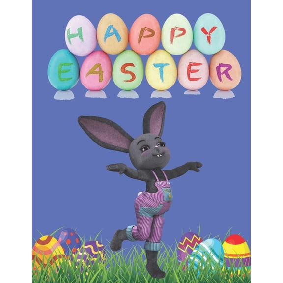 Happy Easter: Easter bunny coloring book for kids 45 pages 8.5 X 11 inches Easter eggsEaster bunnies, (Paperback)