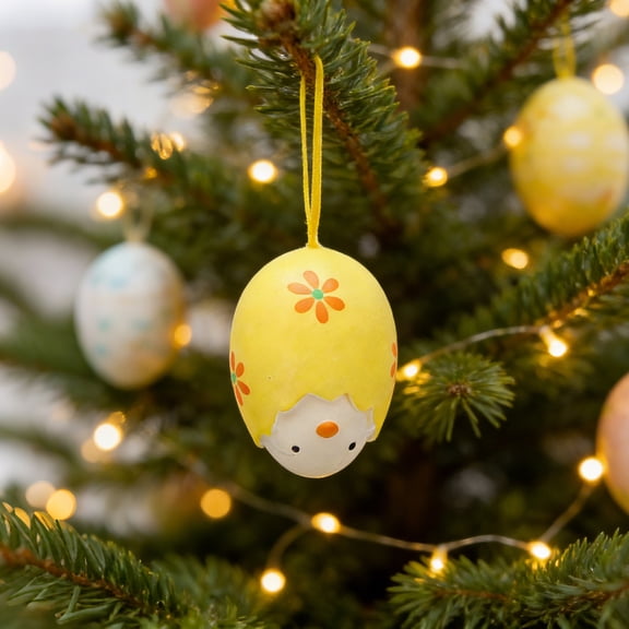 Happy Easter Egg Chick Decorations, 6-Pack Eggshell Chick Figurines For Easter Party Favors And Classroom Crafts, Perfect For Kids' Easter Egg Hunt, Party Supplies, And Home Decor