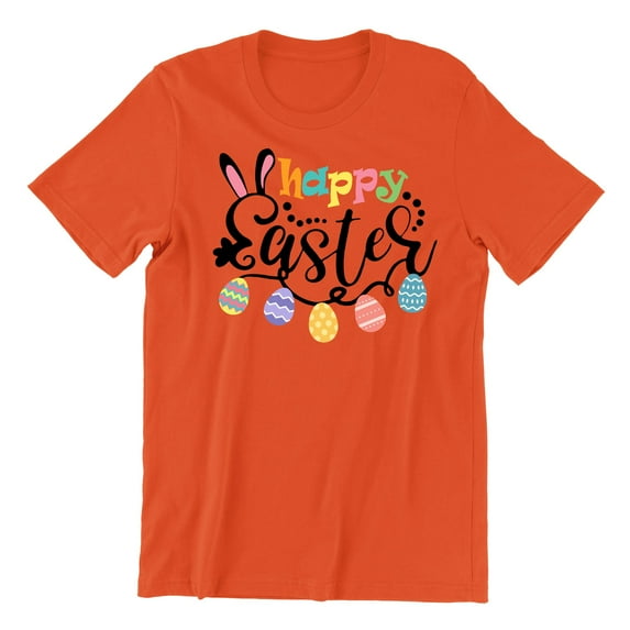 Happy Easter Egg Hunting Church Christian Event Group Men's T-shirt, L, Orange