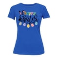 thumbnail image 1 of Happy Easter Egg Hunting Church Christian Event Group Women's T-shirt, M, Royal, 1 of 5