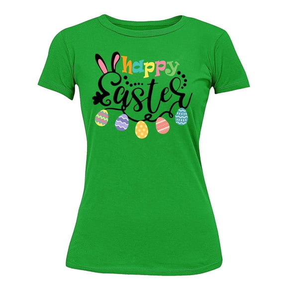 Happy Easter Egg Hunting Church Christian Event Group Women's T-shirt, XL, Green