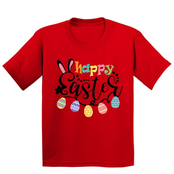 Happy Easter Egg Hunting Church Christian Event Group Youth T-shirt, Youth M, Red