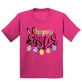 thumbnail image 1 of Happy Easter Egg Hunting Church Christian Event Group Youth T-shirt, Youth XL, Cyber Pink, 1 of 5