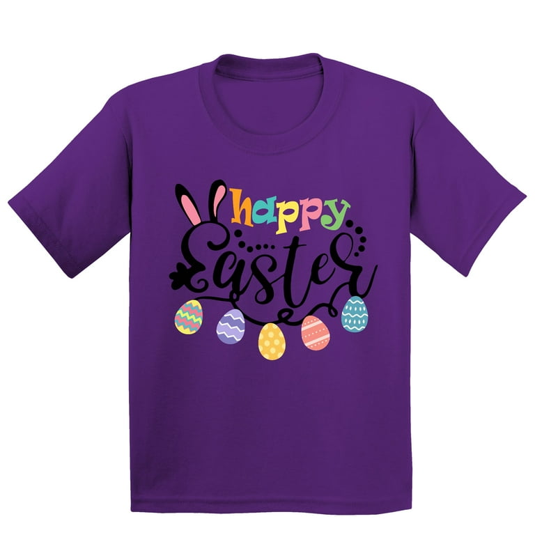 Happy Easter Egg Hunting Church Christian Event Group Youth T-shirt, Youth  XL, Purple