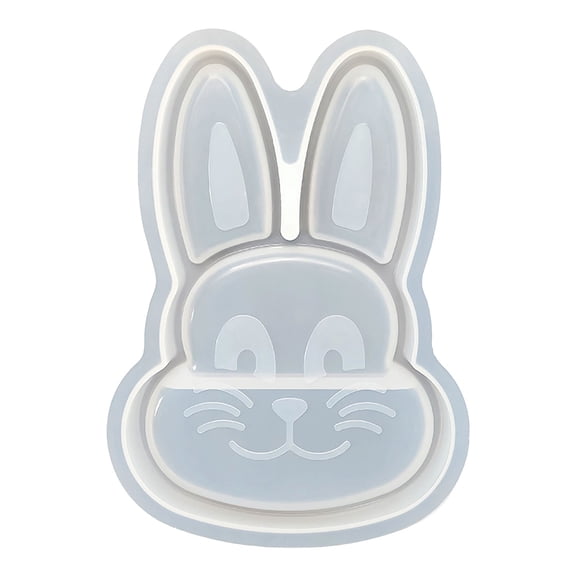 Happy Easter Egg Silicone Mold, 4-Part Resin Casting Tray for DIY Coaster, Storage Dish, Home Holiday Decor