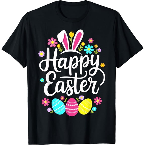 Happy Easter Eggs Spring Womens T-Shirt