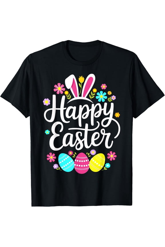 Happy Easter Eggs Spring Womens T-Shirt