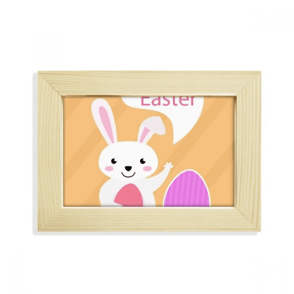 Happy Easter Festival Egg Bunny Desktop Decorate Photo Frame Picture Art Painting 5x7 inch