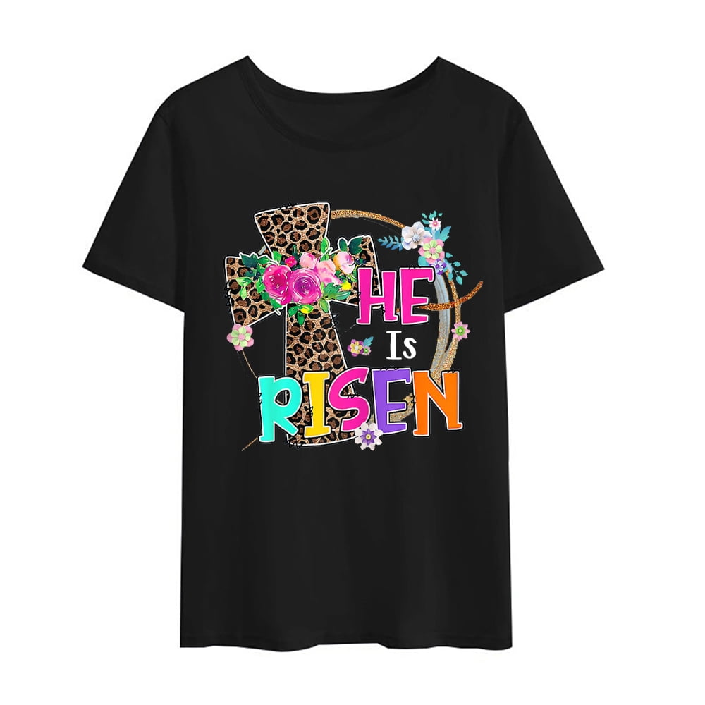 Christian Girls T Shirt He is Risen Christian Girls T Shirt He is Risen