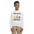 thumbnail image 1 of Happy Easter Funny Bunny Easter Sweatshirt for Kids Sweater - Youth S M L XL - Christian Holiday Easter Tee for Boys for Girls, 1 of 2