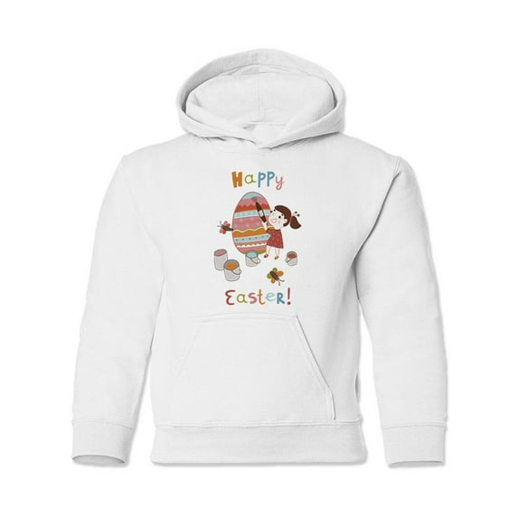 Happy Easter! Girl Hoodie Juniors -Image by Shutterstock, x-Large