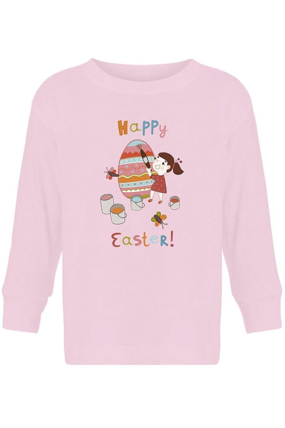 Happy Easter! Girl Long Sleeve Toddler -Image by Shutterstock,  2 Toddler