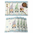 thumbnail image 1 of Happy Easter Gnome Placemats Set&nbsp;of 1 Rabbits Butterfly Flower Spring Vintage Heat Insulation Washable Place Mats, Rustic Non-Slip Table Mats for Dining Table Party Kitchen Decor,13x19 Inch, 1 of 9