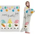 thumbnail image 1 of Happy Easter Gnomes Throw Blankets, Carrot Rabbit Bunny Colorful Eggs Soft Fleece Blanket Decorative for Home Sofa Couch Chair Living Bedroom,30x40 Inches,, 1 of 6