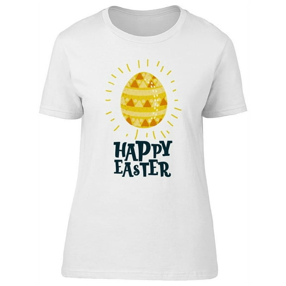 Happy Easter Golden Egg Sparkles T-Shirt Women -Image by Shutterstock, Female Large