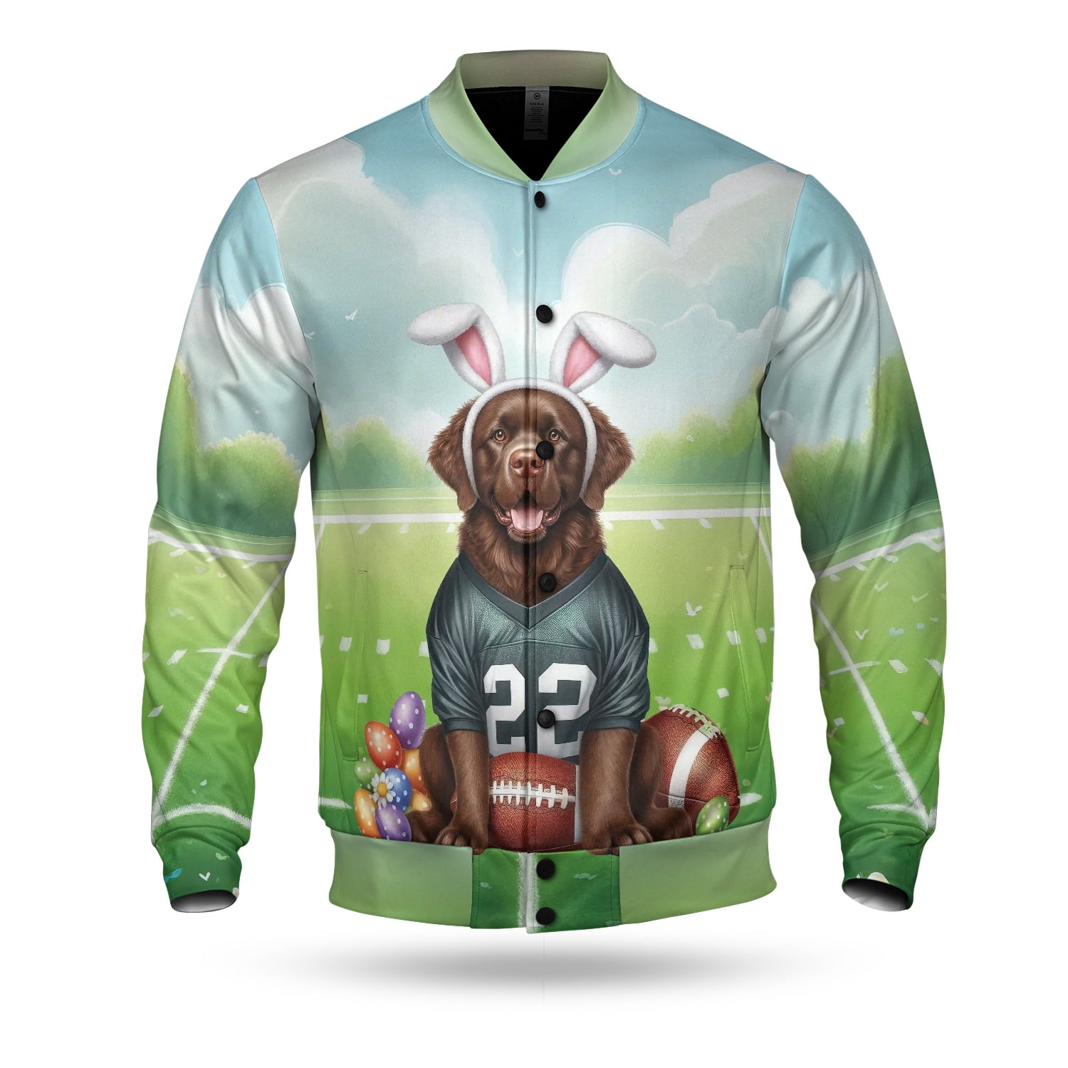 Happy Easter Hello Spring Chesapeake Bay Retriever Playing Football All ...