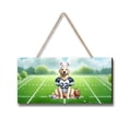 thumbnail image 1 of Happy Easter Hello Spring Golden Retriever Playing Football Landscape Wood Sign Goldens Dog Lover Gifts Idea Hanging Wall Home Decor - 13003, 1 of 5