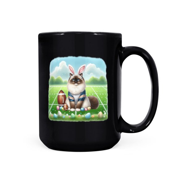 Happy Easter Hello Spring Ragdoll Playing Football Mug Cat Lover Kitten Owner Gifts Idea Coffee Tea Cup - 13003