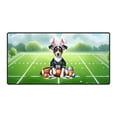 thumbnail image 1 of Happy Easter Hello Spring Rat Terrier Playing Football Desk Mat Full Keyboard Mouse Pad Ratty Dog Lover Large Mousepad - 13003, 1 of 5
