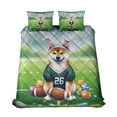 thumbnail image 1 of Happy Easter Hello Spring Shiba Inu Playing Football Quilt Bedding Set Shibas Dog Lovers Gifts Idea 1 Blanket Bed Cover 2 Pillowcases - 13003, 1 of 5