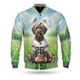 thumbnail image 1 of Happy Easter Hello Spring Wirehaired Pointing Griffon Playing Football All Over Print 3D Baseball Jacket Dog Lover Bomber Jacket Softball - 13003, 1 of 6