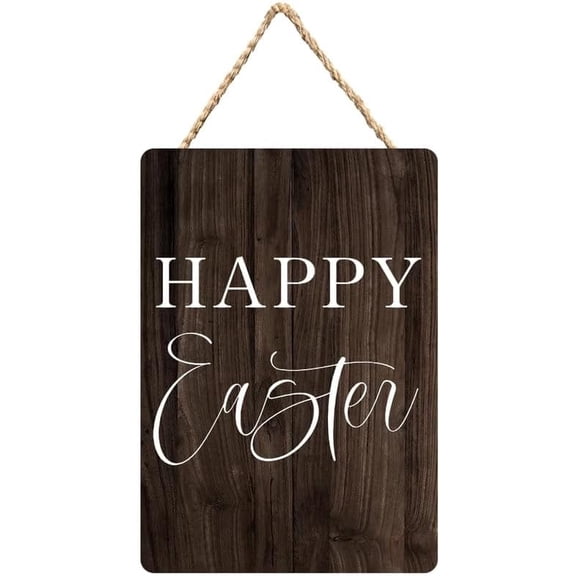 Happy Easter Holiday Wooden Wall Art - 12 x 8 Inch Decor for Festive Households‘ Entryway